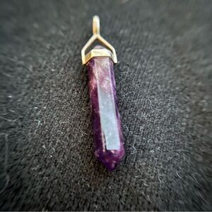 Elegant florite Purple Pendant Necklace